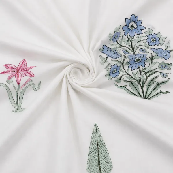 Kesar_Bagh_Hand_Block_Printed_Double_Bedsheet_100_Cotton_Blue_Pink_Lily_Cypress_Garden_Print