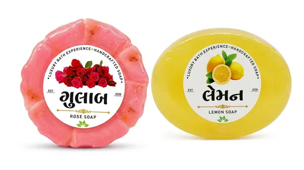 Vanyajiva_Rose_Flower_Goat_Milk_And_Lemon_Peel_Handmade_Soap_-_Pack_of_2