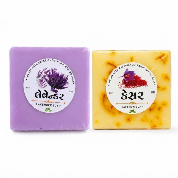 Vanyajiva_Kesar_Saffron_&_Lavender_Goat_Milk_Soap_Duo