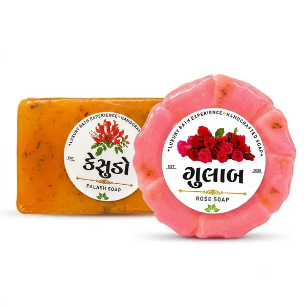 Vanyajiva_Palash_&_Rose_Goat_Milk_Soap_Duo