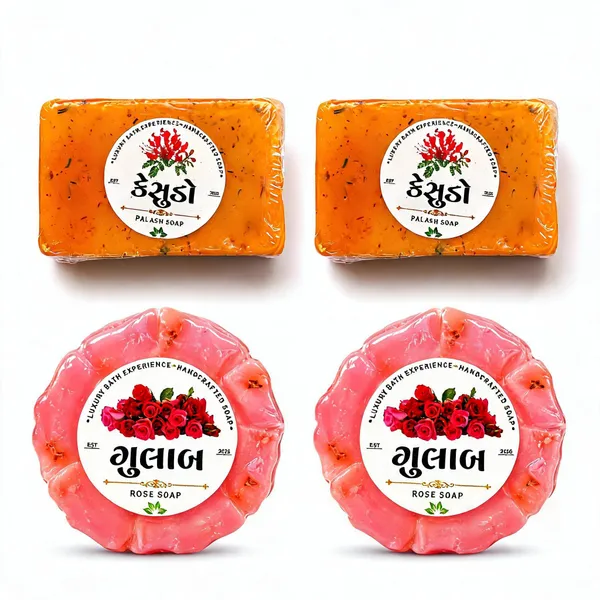 Vanyajiva_Palash_&_Rose_Goat_Milk_Soap_Duo