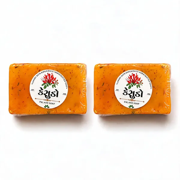 Vanyajiva_Palash_&_Rose_Goat_Milk_Soap_Duo