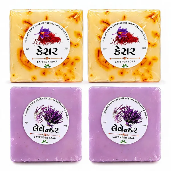 Vanyajiva_Kesar_Saffron_&_Lavender_Goat_Milk_Soap_Duo