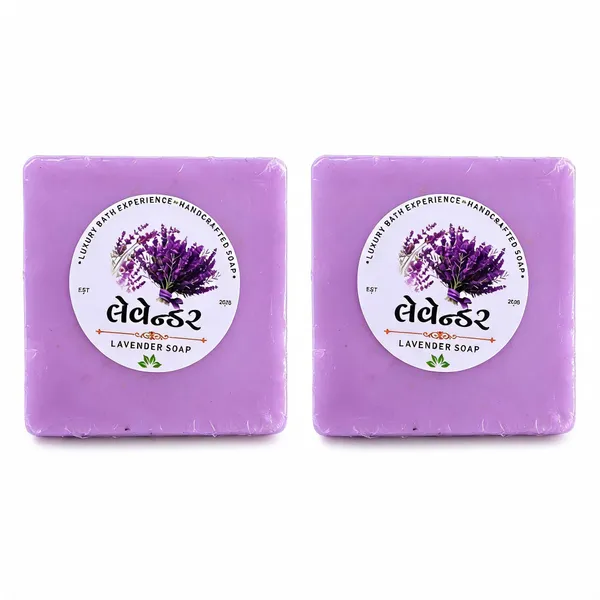 Vanyajiva_Lavender_Goat_Milk_Almond_Oil_Handmade_Soap_-_Pack_of_2