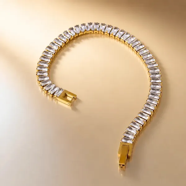 Gold_And_White_Anti-Tarnish_Crystal_Link_Chain_Bracelet_For_Women