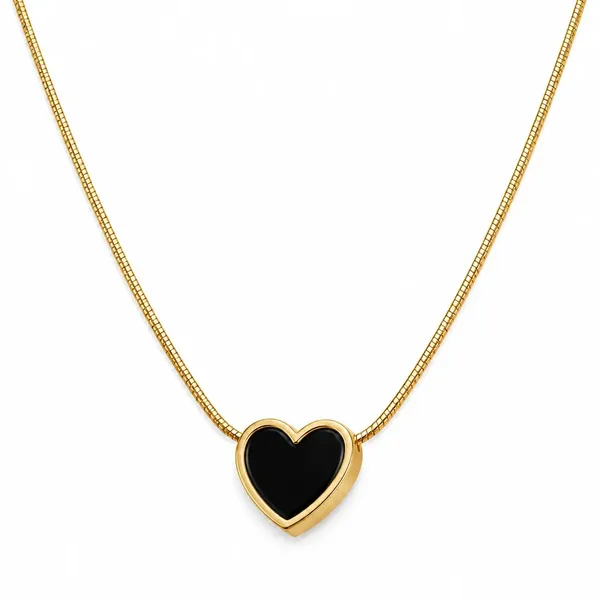 Gold_Tone_Heart_Pendant_Necklace_For_Women