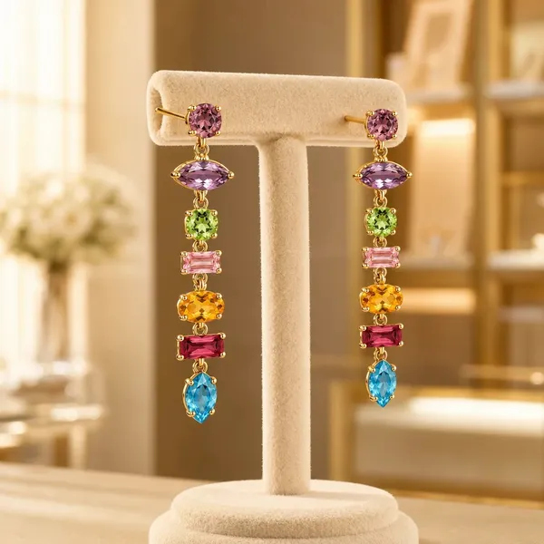 Gold_Anti-Tarnish_Multicolor_Gemstone_Drop_Earrings_For_Women