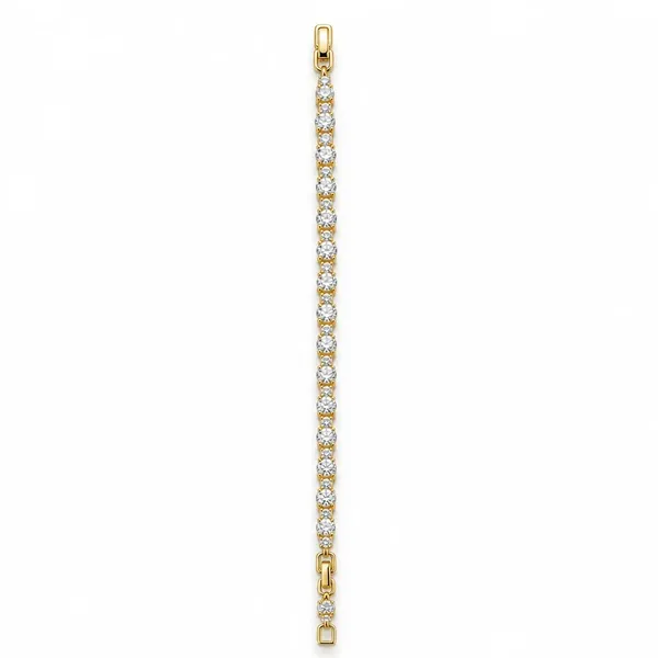 Gold_And_White_Tone_Stone_Link_Bracelet_For_Women