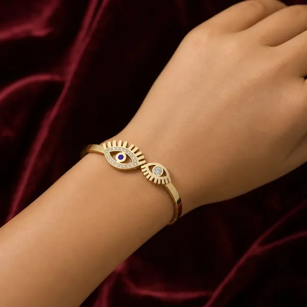 Gold_Tone_Evil_Eye_Bangle_Bracelet_For_Women