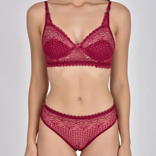Maroon_Lace_Bra_And_Brief_Set_for_Women