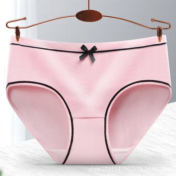 Pink_Ribbed_Brief_Panty_for_Women