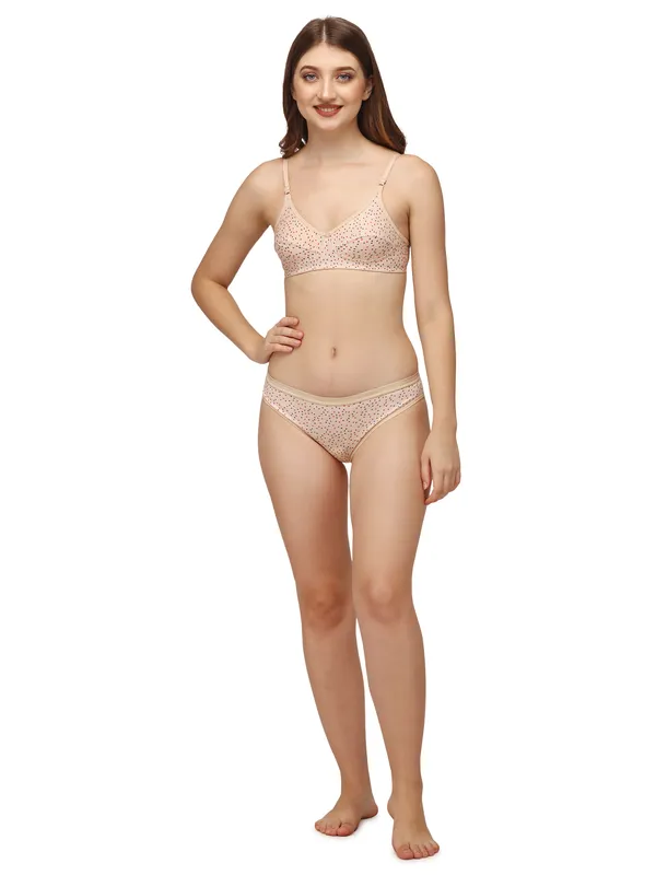 Beige_Printed_Bra_And_Panty_Set_for_Women