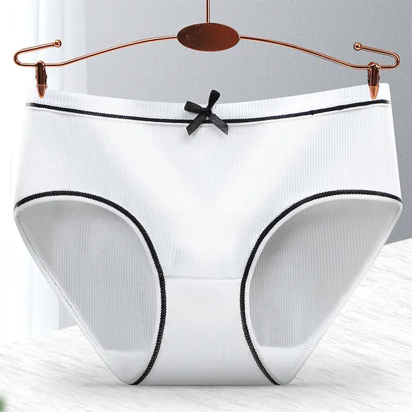 White_Ribbed_Brief_Panty_for_Women