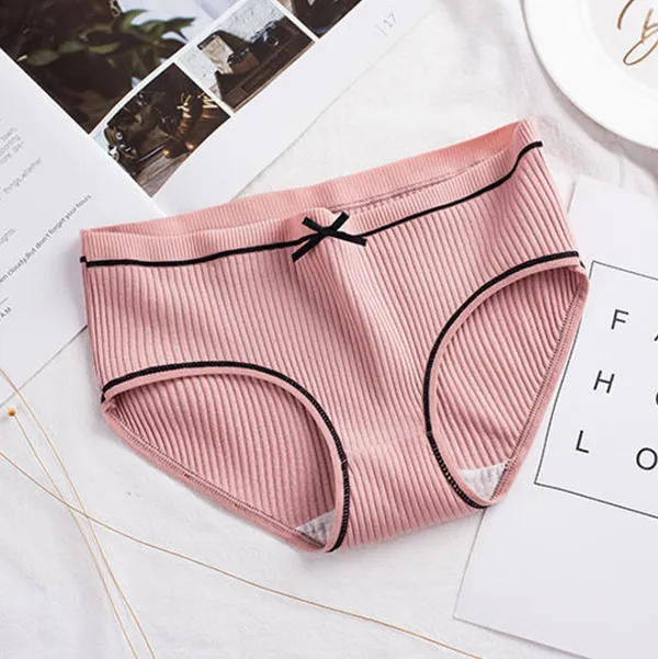 Pink_Ribbed_Brief_Panty_for_Women