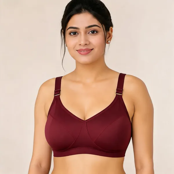 Maroon_Structured_V-Neck_Bra_For_Women