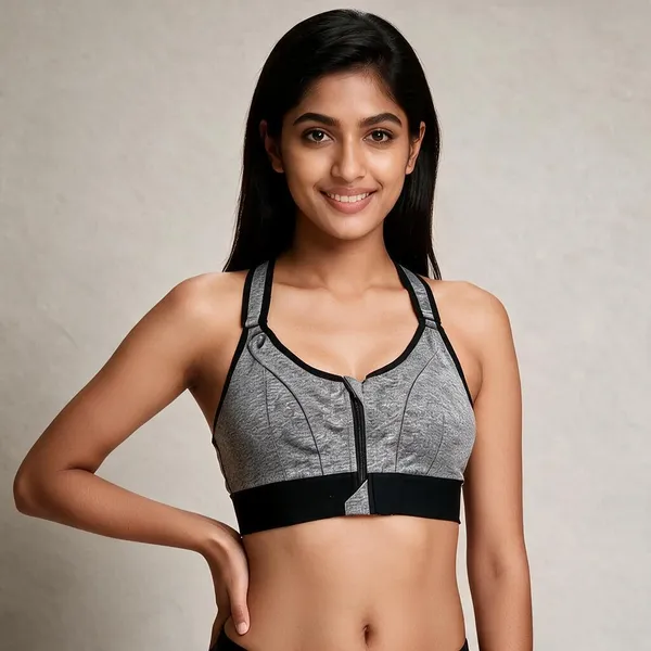 Grey_Cotton_Racerback_Zip_Sport_Bra_For_Women