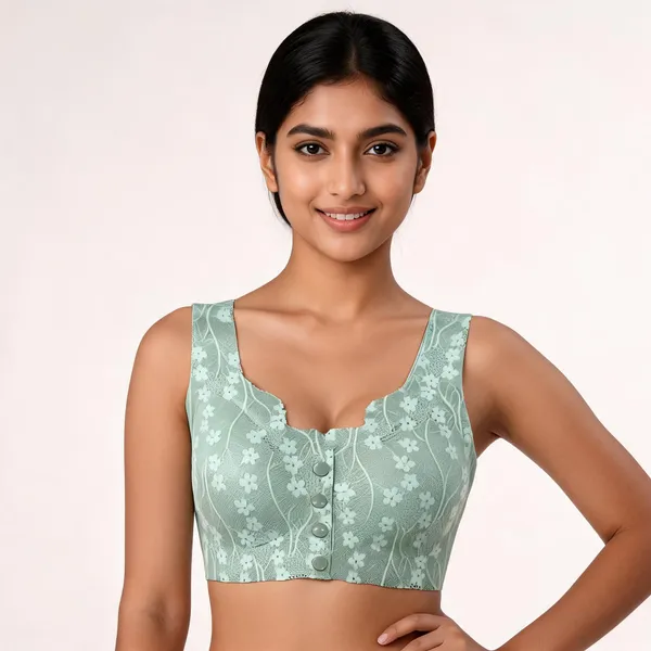 Green_Cotton_Floral_Bra_For_Women