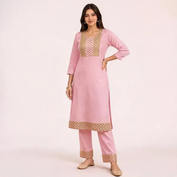 Pink_Cotton_Straight_Kurti_Set_For_Women
