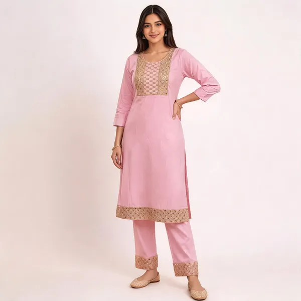 Pink_Cotton_Straight_Kurti_Set_For_Women