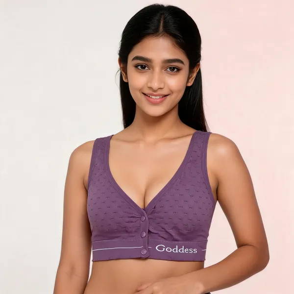 Purple_Cotton_Textured_Front-Button_Bra_For_Women