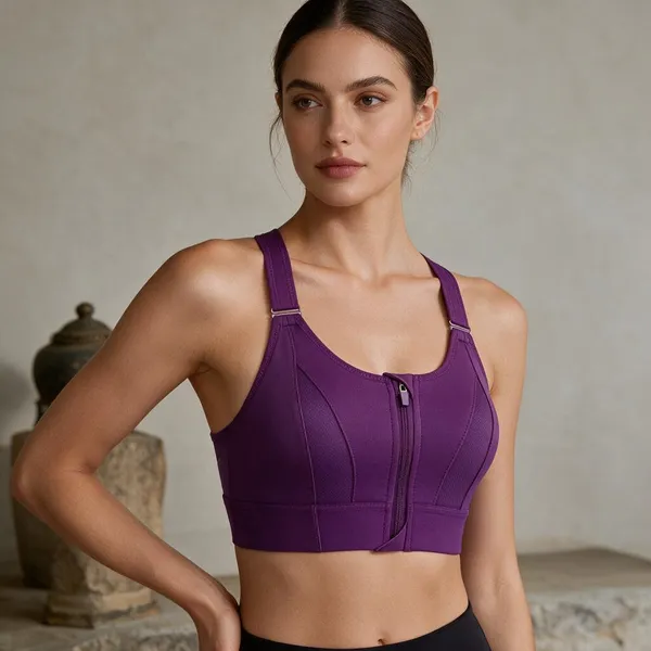 Purple_Cotton_Racerback_Zip_Sport_Bra_For_Women
