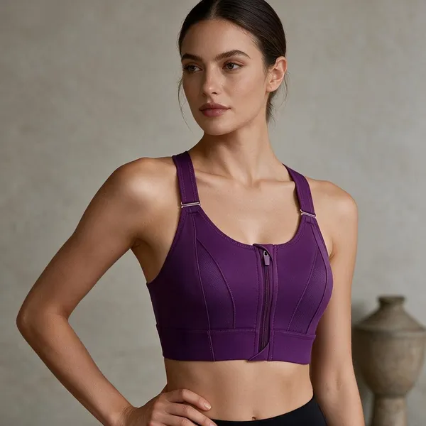 Purple_Cotton_Racerback_Zip_Sport_Bra_For_Women