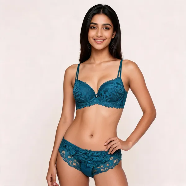 Blue_Lace_Floral_Lingerie_Set_For_Women
