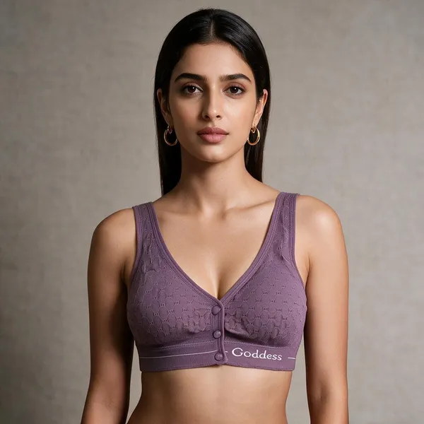 Purple_Cotton_Textured_Front-Button_Bra_For_Women