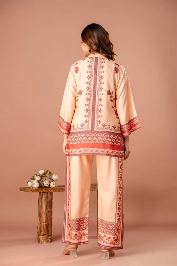 Peach_Printed_Kurta_Pant_Set_for_Women