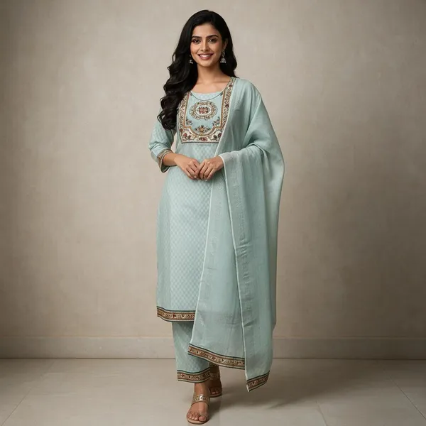 Mint_Green_Cotton_Straight_Embroidered_Kurta_Set_For_Women