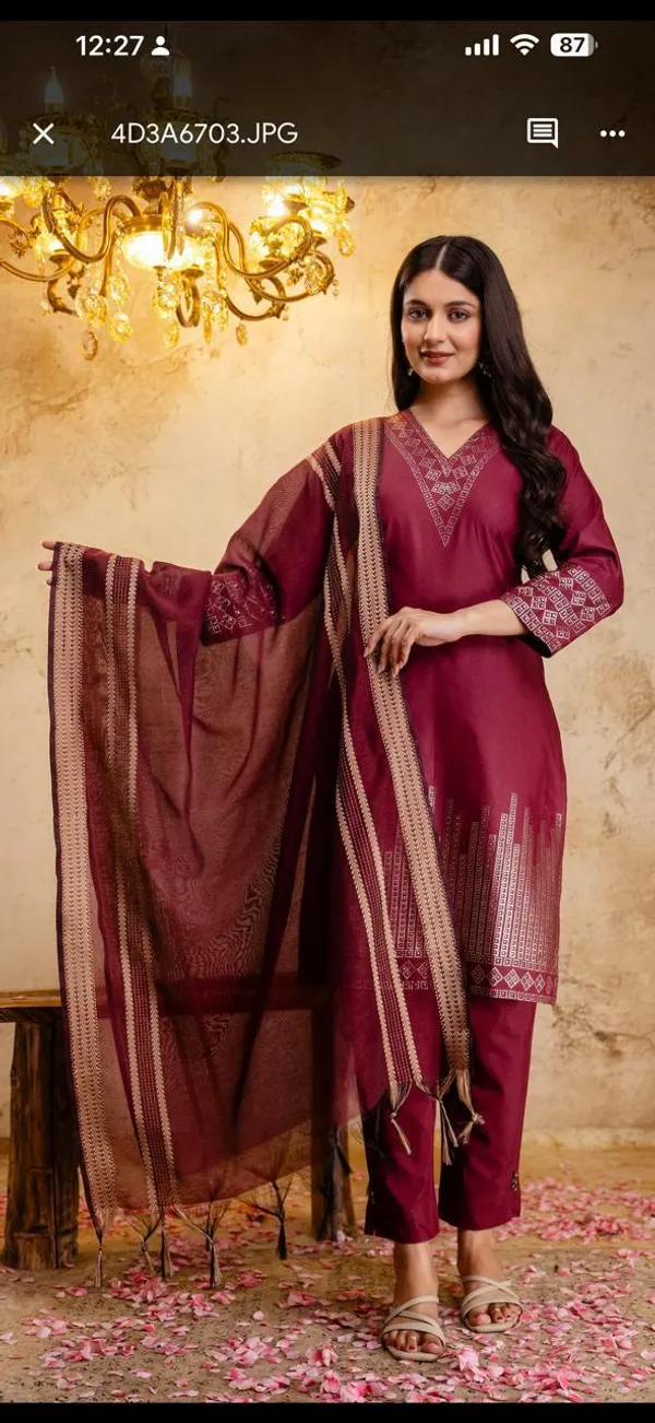 Burgundy_Printed_Kurta_Pant_Dupatta_Set_for_Women