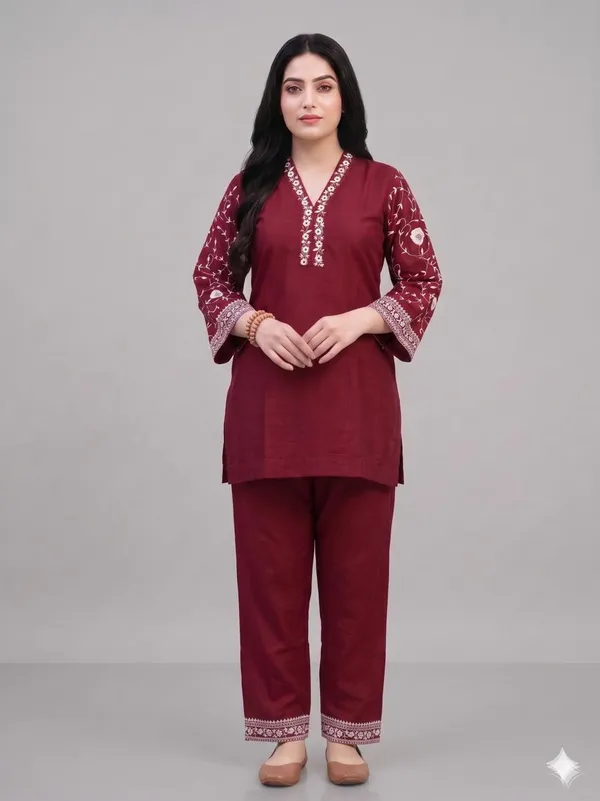 Maroon_Printed_Straight_Kurta_Set_for_Women
