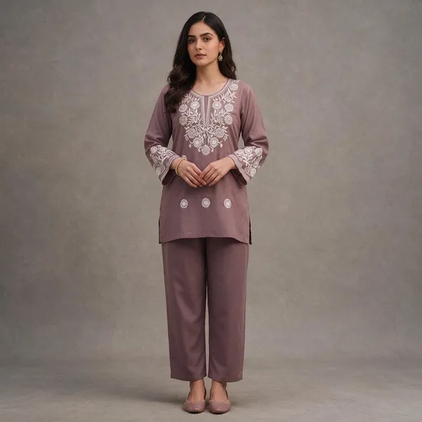 Dusty_Pink_Cotton_Printed_Kurta_Set_For_Women