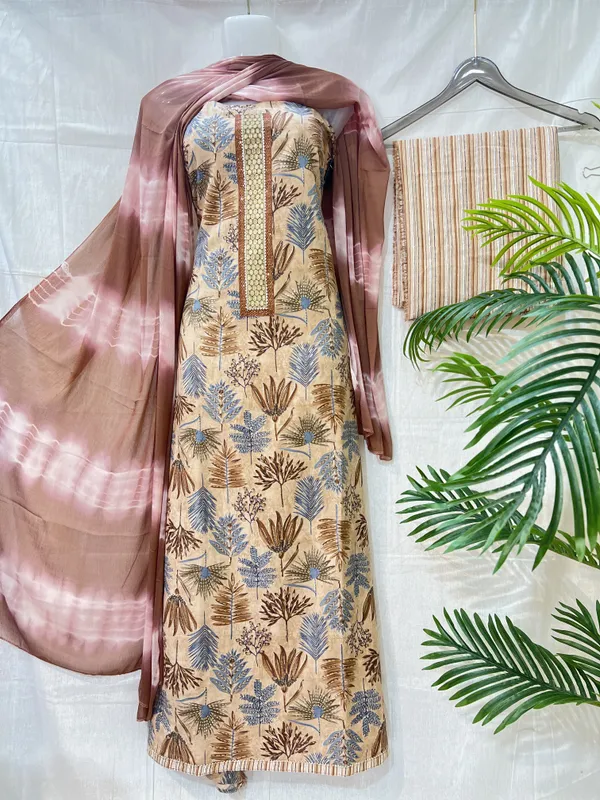 Beige_Floral_Print_Kurta_Set_for_Women