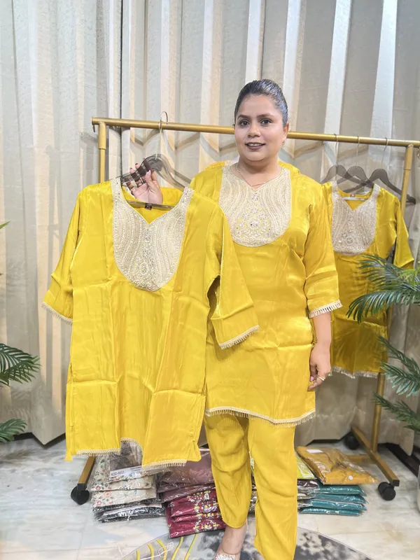 Yellow_Embroidered_Straight_Kurta_Pant_Set_for_Women