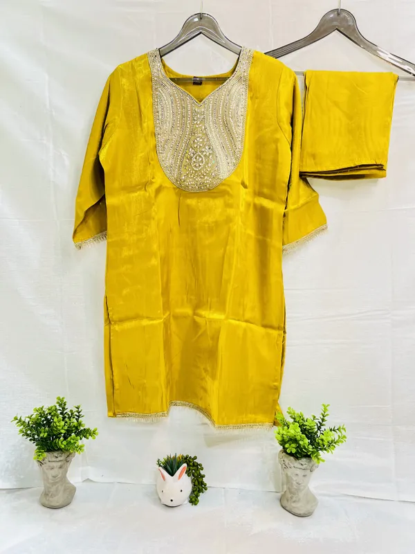 Yellow_Embroidered_Straight_Kurta_Pant_Set_for_Women