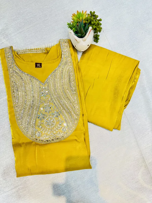 Yellow_Embroidered_Straight_Kurta_Pant_Set_for_Women