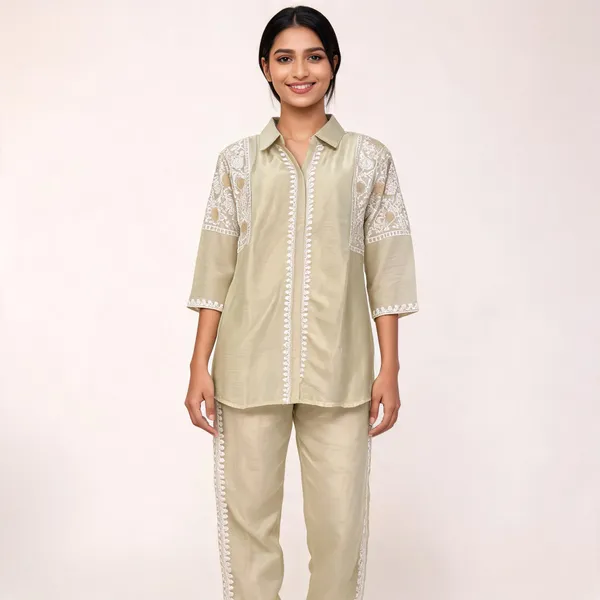 Cream_Chiffon_Co_Ord_Set_For_Women