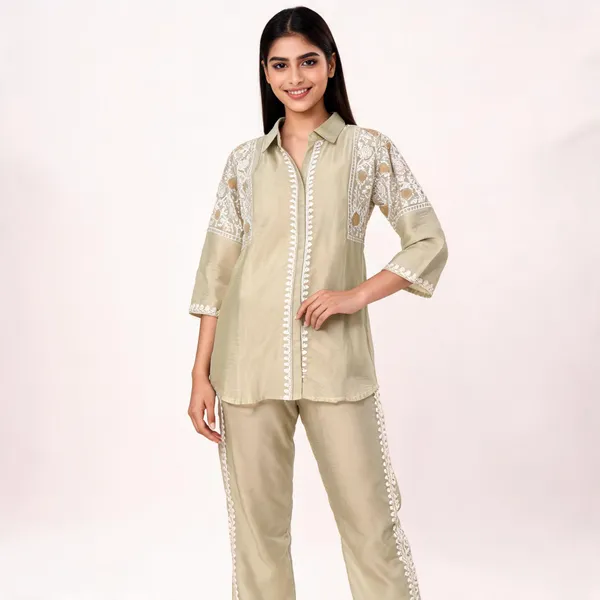 Cream_Chiffon_Co_Ord_Set_For_Women