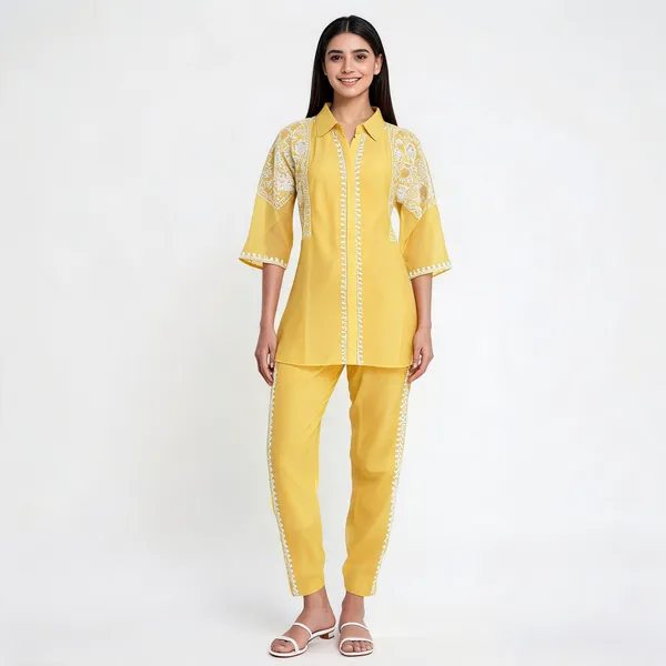Yellow_Chiffon_Co_Ord_Set_For_Women