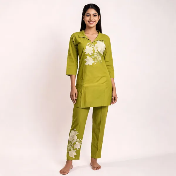 Green_Cotton_Co_Ord_Set_For_Women