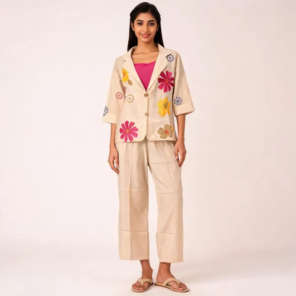 Cream_Cotton_Co_Ord_Set_For_Women