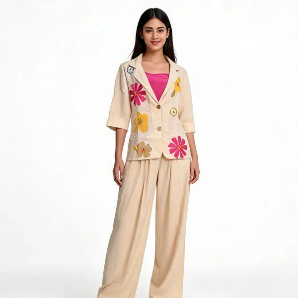 Cream_Cotton_Co_Ord_Set_For_Women