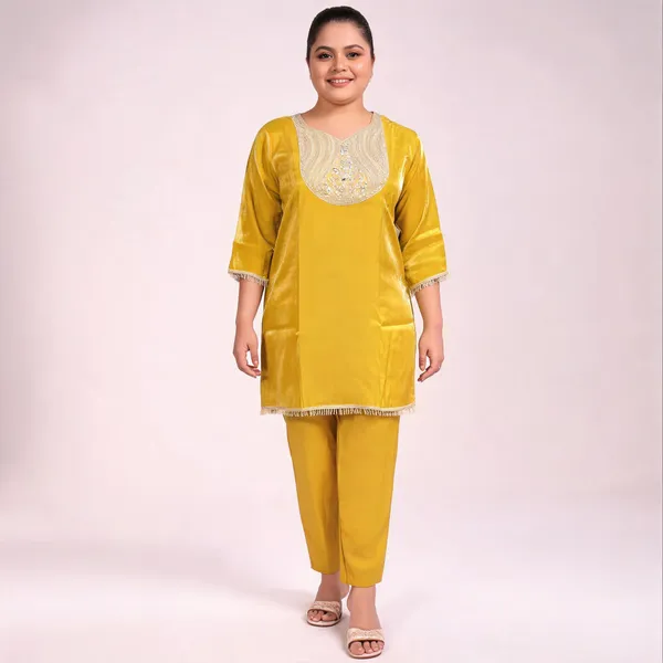 Yellow_Crepe_Satin_Co_Ord_Set_For_Women