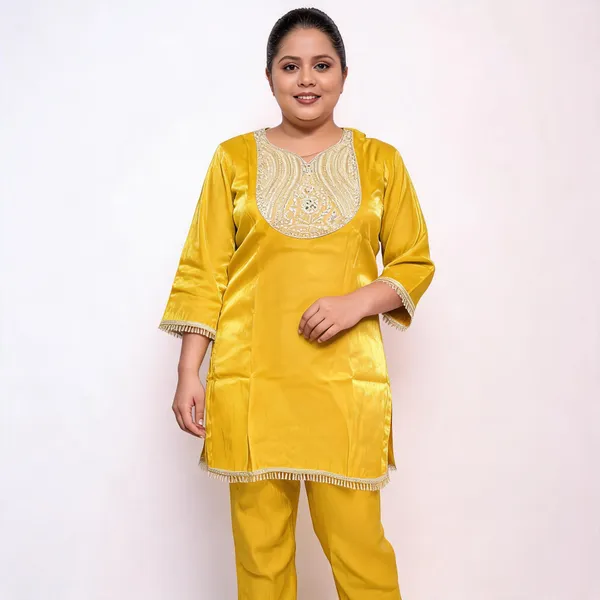 Yellow_Crepe_Satin_Co_Ord_Set_For_Women
