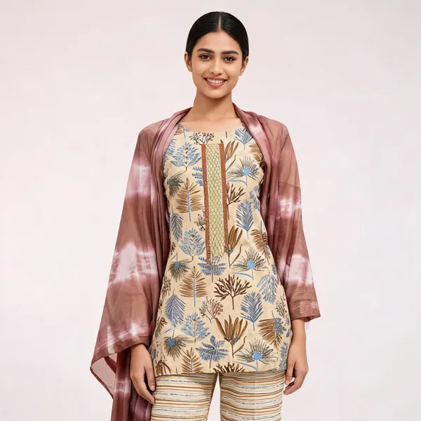 Beige_Cotton_Unstitched_Suit_With_Dupatta_For_Women