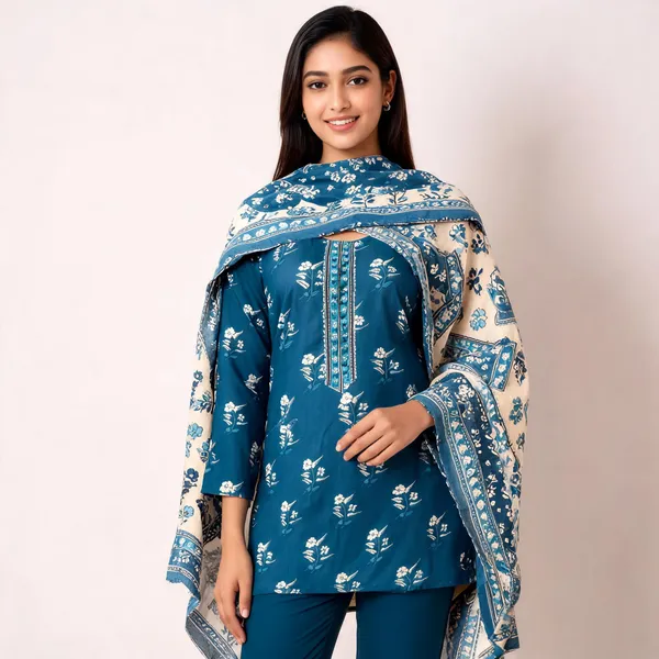 Blue_Cotton_Unstitched_Suit_With_Dupatta_For_Women