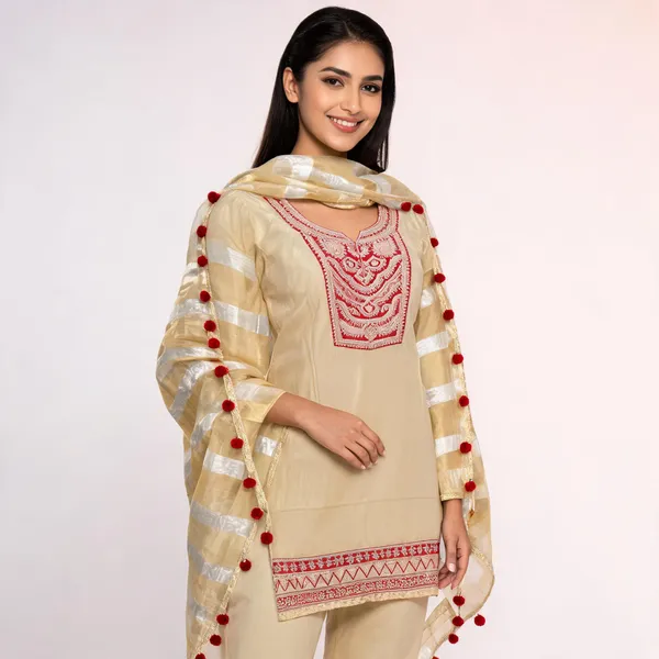 Cream_Roman_Shimmer_Fabric_Unstitched_Suit_With_Dupatta_For_Women