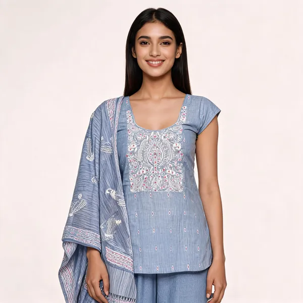 Blue_Denim_Cotton_Unstitched_Suit_With_Dupatta_For_Women