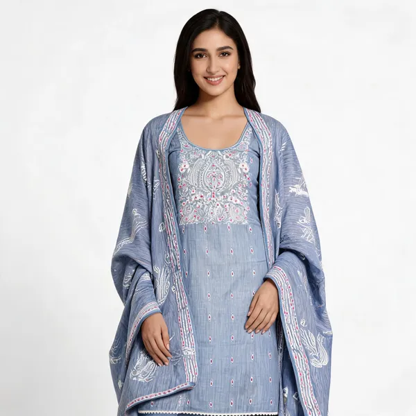 Blue_Denim_Cotton_Unstitched_Suit_With_Dupatta_For_Women